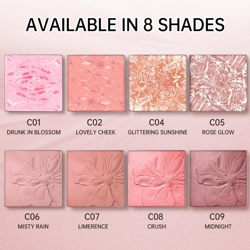 CATKIN Cheek Powder Blush Baked Pink Makeup Blusher Creamy Light Weight Long Lasting Natural Finish 10g (C07 Limerence) - Image 3