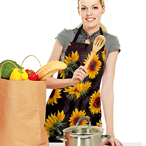 Sosolong Adjustable Waterproof Apron Bib Apron with 2 Pockets Cooking Kitchen Aprons for Women Men Chef - Image 4