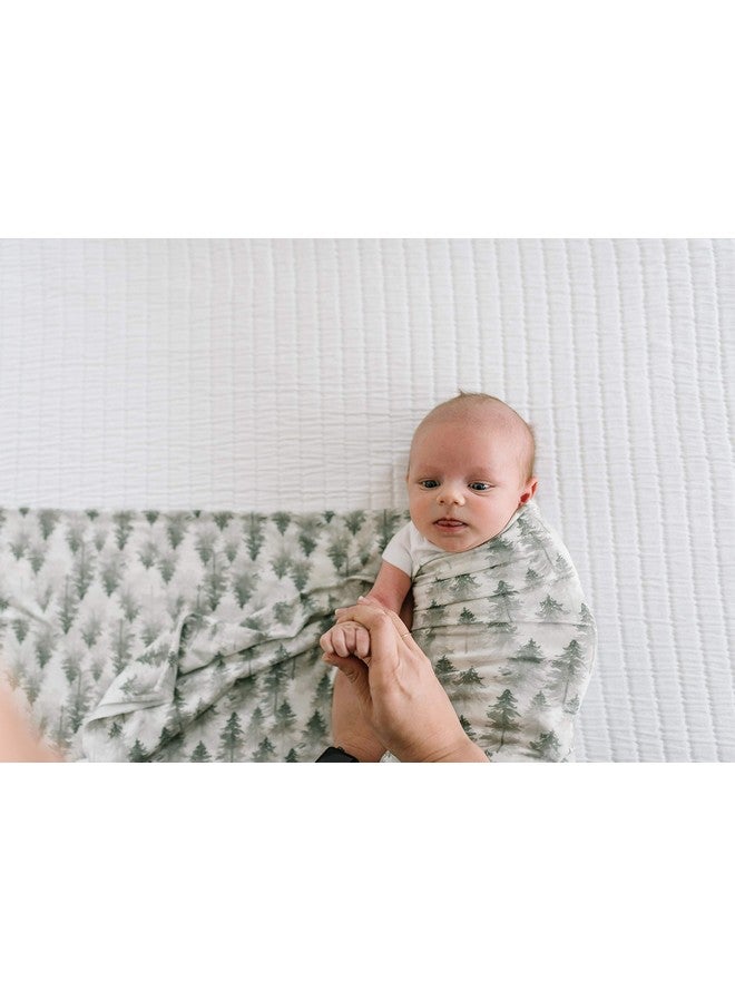 Copper Pearl Large Premium Knit Baby Swaddle Receiving Blanket Evergreen - Image 4
