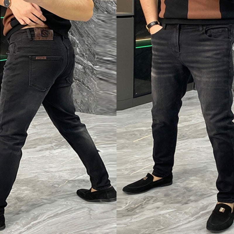 Unisex Classic Denim Jeans Loose Fit Daily Outdoor Wear - Image 3