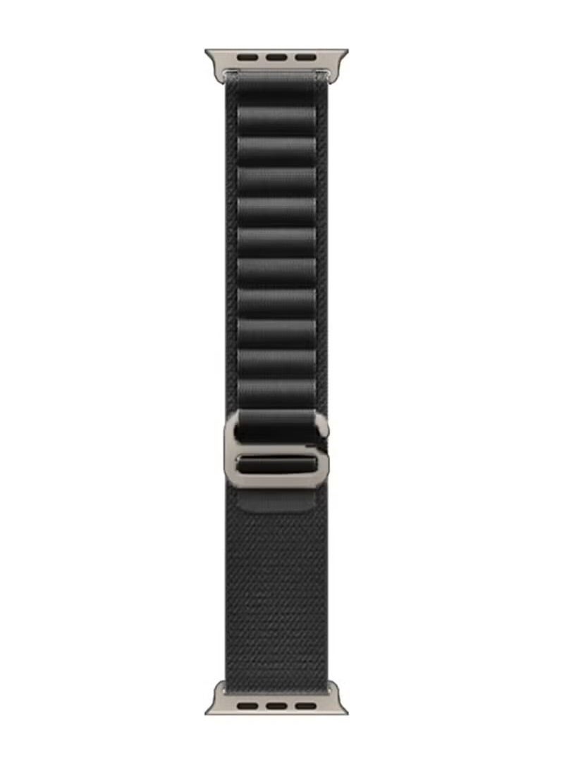 vesus - alpine Loop Band 49mm 45mm 44mm for apple Watch Series Ultra/8/SE/7/6/5/4/3/2/1 Nylon Woven Textile Loop Sport Strap Wristband Black Black - Image 1