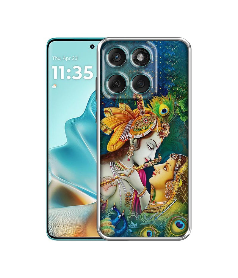 Casotec Radha Kishan Love Design Printed Silicon Soft TPU Back Case Cover for Motorola Moto Edge 60 5G / Edge 60 Fusion 5G - Image 1
