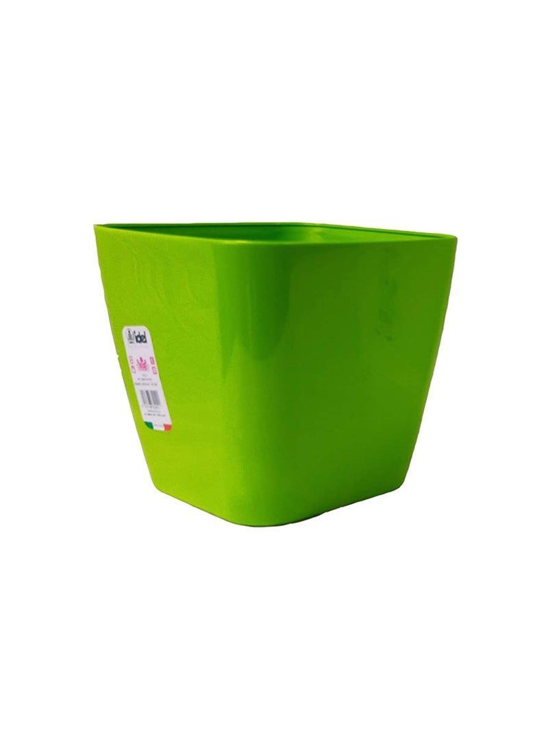 أيدل وعاء زهور بلاستيكي مربع - حاوية نباتات متينة 18 × 18 للاستخدام الداخلي والخارجي - وعاء حدائق زخرفي خفيف الوزن بألوان متعددة - مربع للعيش - صنع في إيطاليا - بواسطة إيديل - Image 4