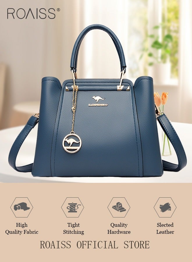 Leather Women Shoulder Bag Women's Handbag Elegant Patent Leather Bag Waterproof Handbag Shoulder Bag Women Large Capacity Bag  - Image 2