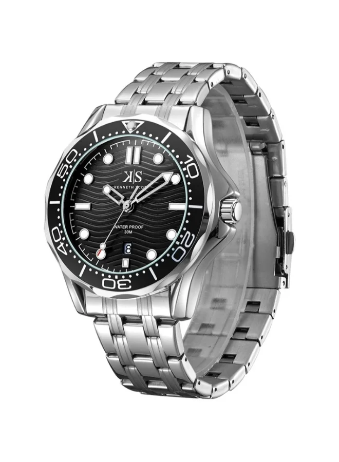 KENNETH SCOTT Stainless Steel Analog Watch K22009-SBSB - 48 mm