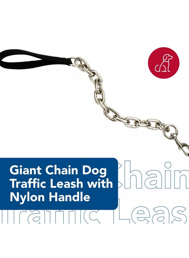 كوستال بيت - سلسلة مرورية عملاقة للكلاب بمقبض من النايلون، لون أسود، 1 بوصة × 30 بوصة - Image 2