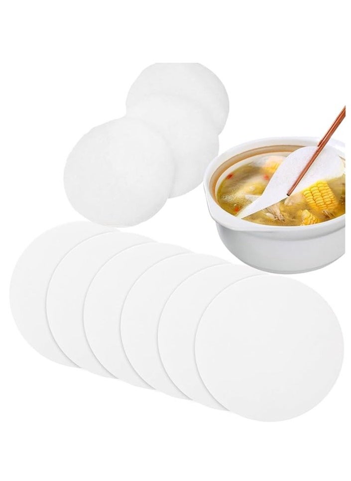 Spaceshoop 12 Pcs Oil Absorbing Paper for Kitchen, Wood Fiber Food Oil Blotting Sheets for Cooking, Round Oil Scum Filter Paper  - Image 1