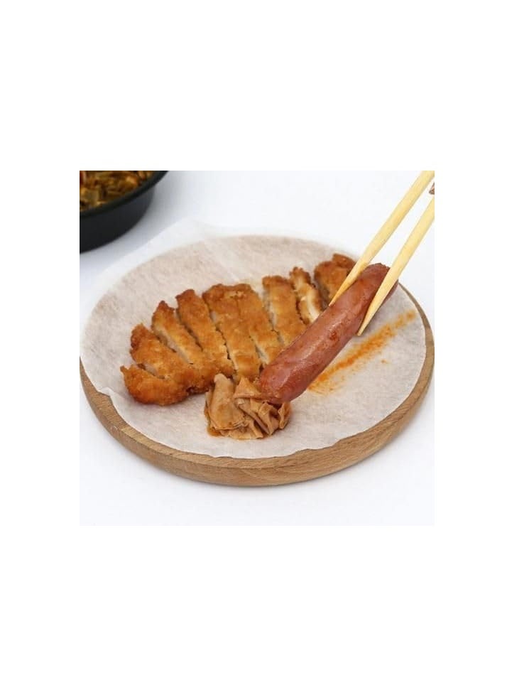 Spaceshoop 12 Pcs Oil Absorbing Paper for Kitchen, Wood Fiber Food Oil Blotting Sheets for Cooking, Round Oil Scum Filter Paper  - Image 4