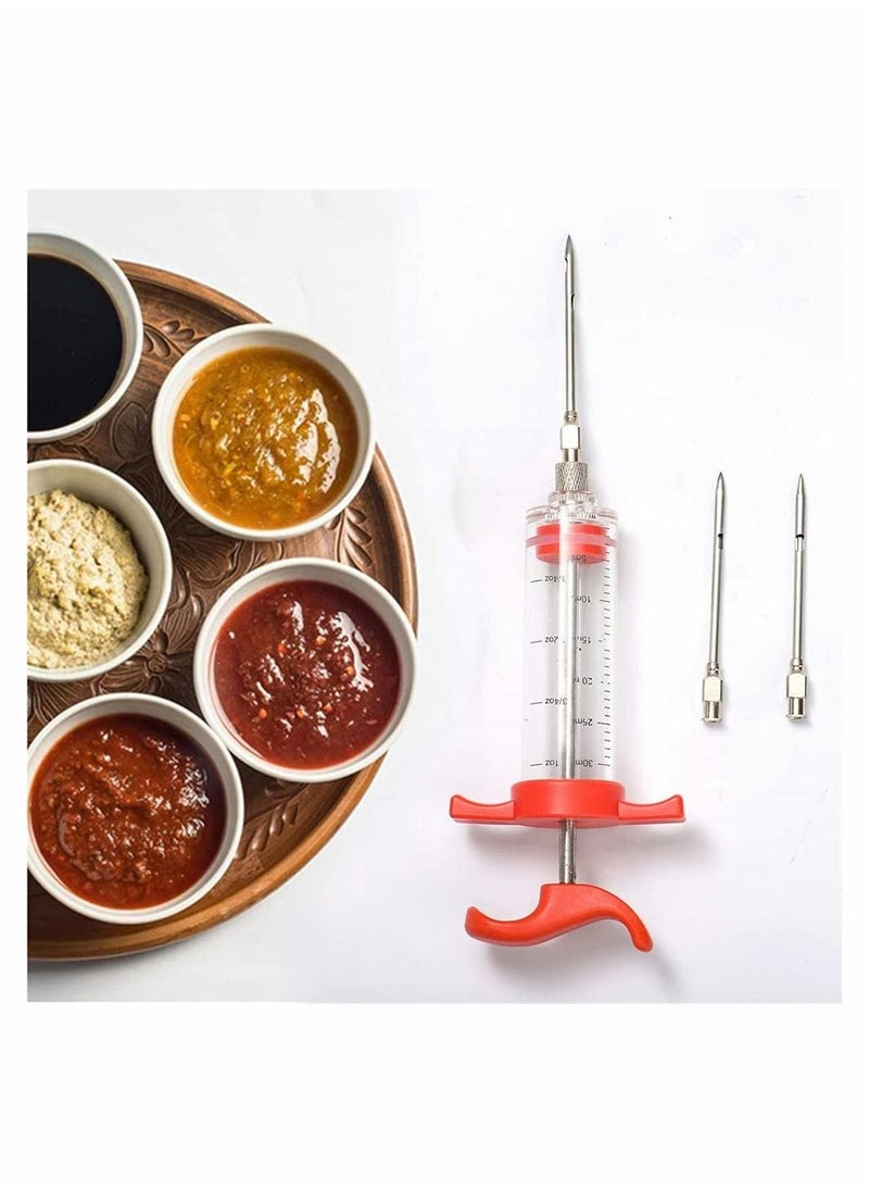NIBEMINENT Meat Injector, Marinade Food Syringe, Syringe for Beef Steak BBQ, 30 Milliliter, 1 Ounce, with 3 Needle (Red)  - Image 5