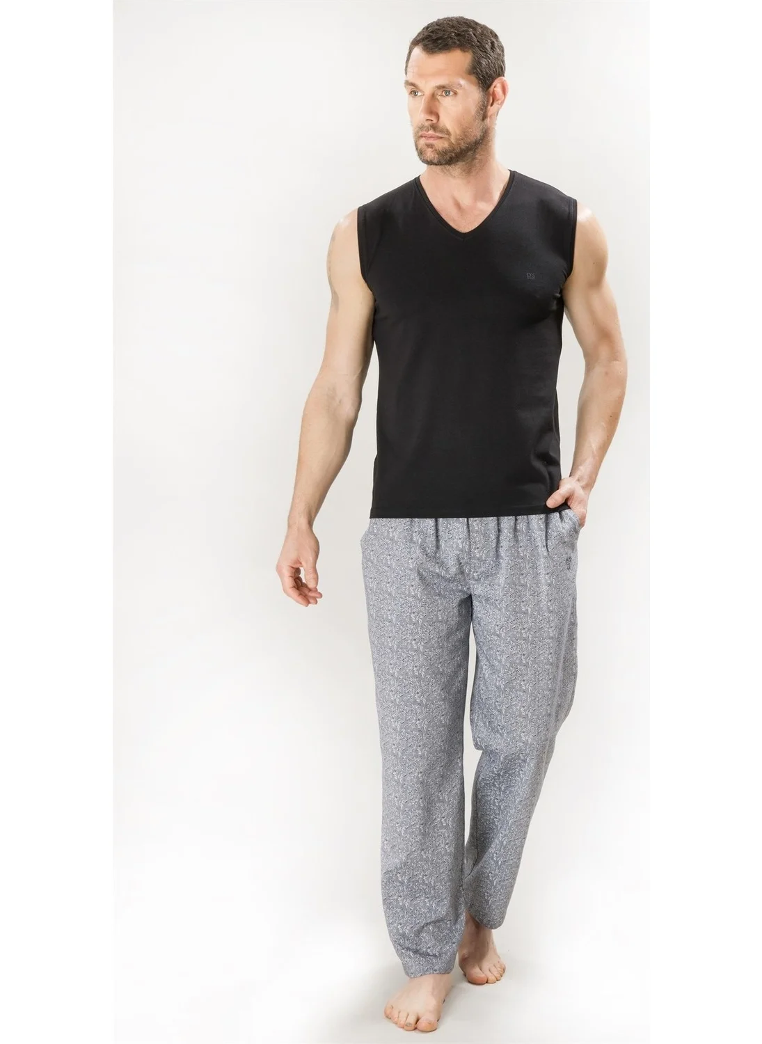 دي أس دامات D'S Groom Men's Black Undershirt