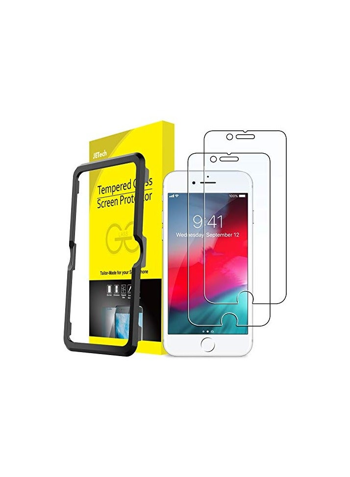 JETech Screen Protector for iPhone SE 3/2 (2022/2020 Edition), iPhone 8/7/6s/6, 4.7-Inch, Tempered Glass Film with Easy-Installation Tool, 2-Pack - Image 1