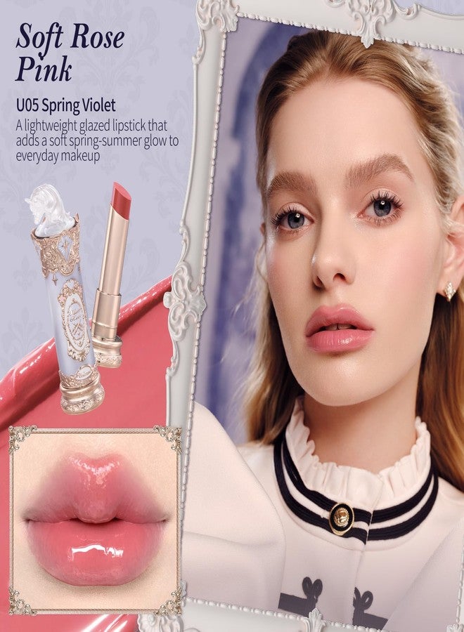 Flower Knows Knight Unicorn Glazed Lipstick, Soft Rose Pink - Image 3