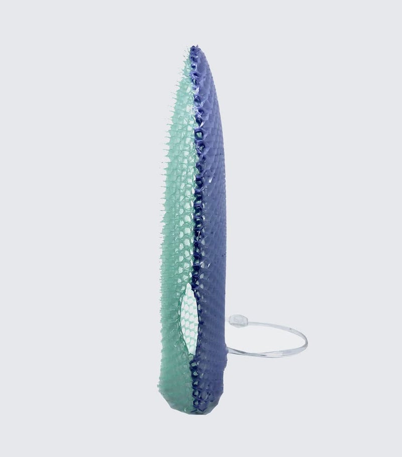 Supracor Stimulite Dual-Sided Bath Mitt - Lavender side (softer texture) Green side (firmer texture) - Image 2