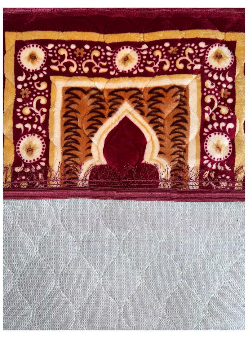Fabienne Anti-Slip Thick Foam Knee Support Prayer Mat Maroon 80x120 cm - Image 3