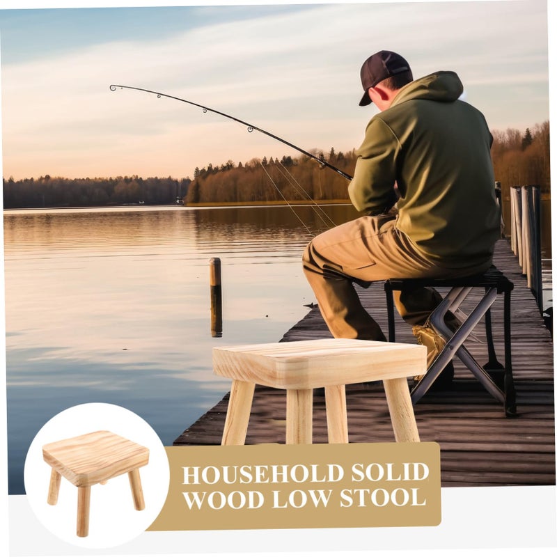 Portable Wooden Step Stool With Detachable Legs For Home Outdoor Camping Shoe Changing - Image 5