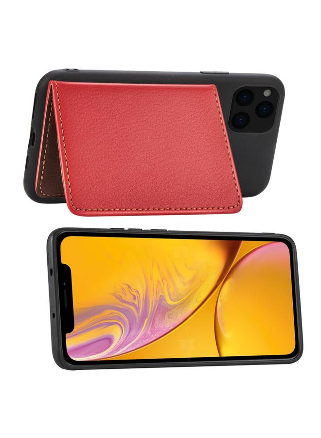 S-TOP Case For iPhone 11 Pro Max Litchi Pattern Card Bag Wallet Bracket + TPU Phone Case with Card Slot Wallet Bracket Function - Image 5