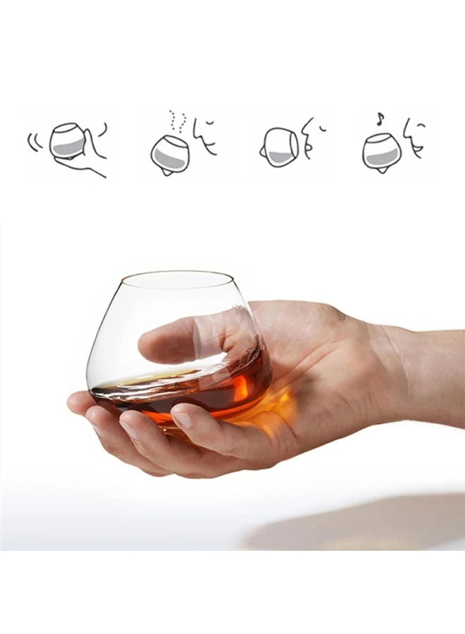 Spinning Whiskey Glasses  , Unique Rotatable Crystal Rock Whiskey Tasting Glass, Cool Whiskey Tumbler - Image 2