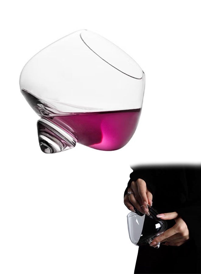 Spinning Whiskey Glasses  , Unique Rotatable Crystal Rock Whiskey Tasting Glass, Cool Whiskey Tumbler - Image 1