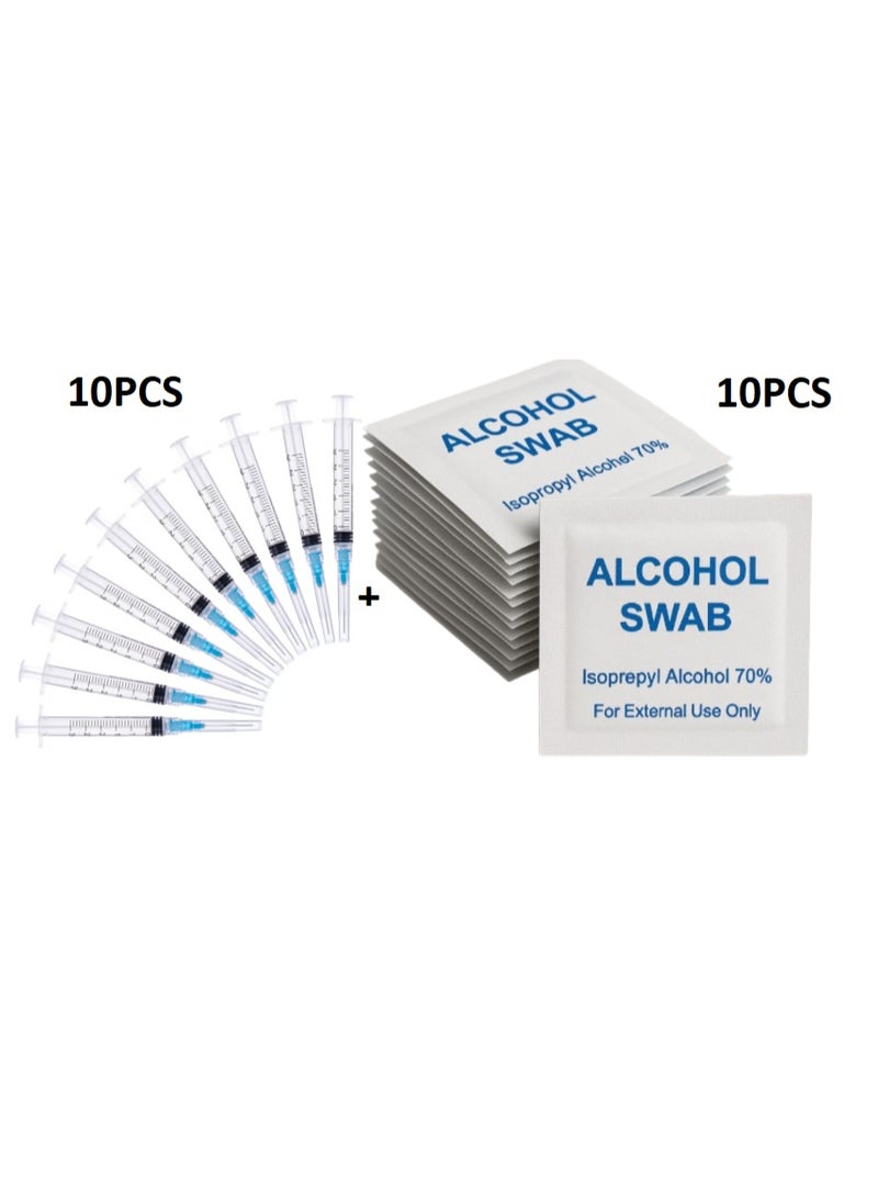 3ml 23G x 1 1/4" Sterile Syringe With Alcohol Swabs