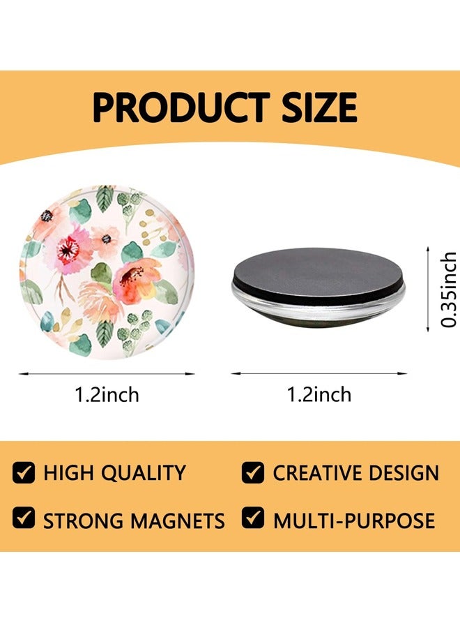 12 مساءً مغناطيس ثلاجة زجاجية ، ملصقات ثلاجة مغناطيس زهور لطيفة ، مغناطيسات ثلاجة بلورية ملونة ، مغناطيس ثلاجة مغناطيسية قوية ، مغناطيس ثلاجة للبيود والمطبخ والمكتب والمنزل والخزانة - Image 2