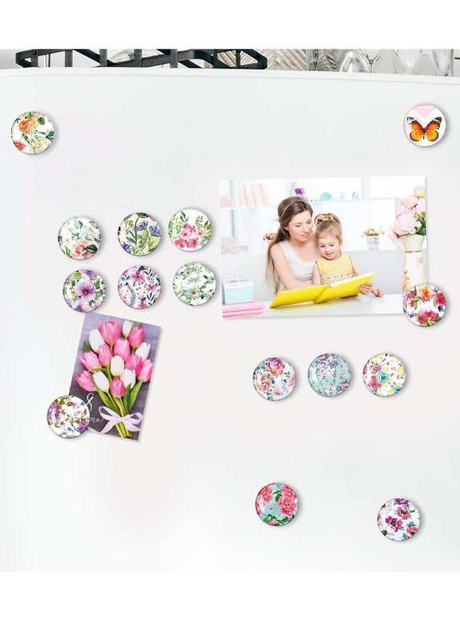 12 مساءً مغناطيس ثلاجة زجاجية ، ملصقات ثلاجة مغناطيس زهور لطيفة ، مغناطيسات ثلاجة بلورية ملونة ، مغناطيس ثلاجة مغناطيسية قوية ، مغناطيس ثلاجة للبيود والمطبخ والمكتب والمنزل والخزانة - Image 3