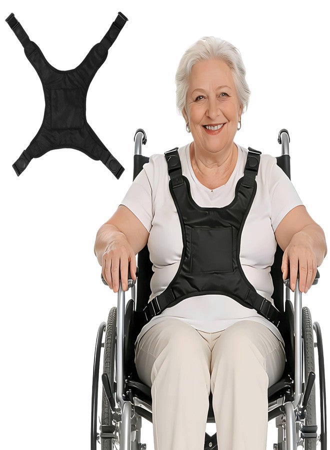 NIMBLOOM Wheelchair Seatbelt Chest Harness for Adults, Adjustable Torso Support Vest with Secure Straps and Front Pocket, Universal Wheelchair Safety Belt for Stable Sitting Support Comfort Positioning - Image 1
