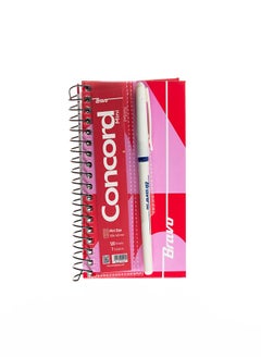Bravo Bravo Mini Note Concord - 14.5*10 cm. - 120 Sheets - 1 Subjects - Pink, With Free Blue Bravo Pen 