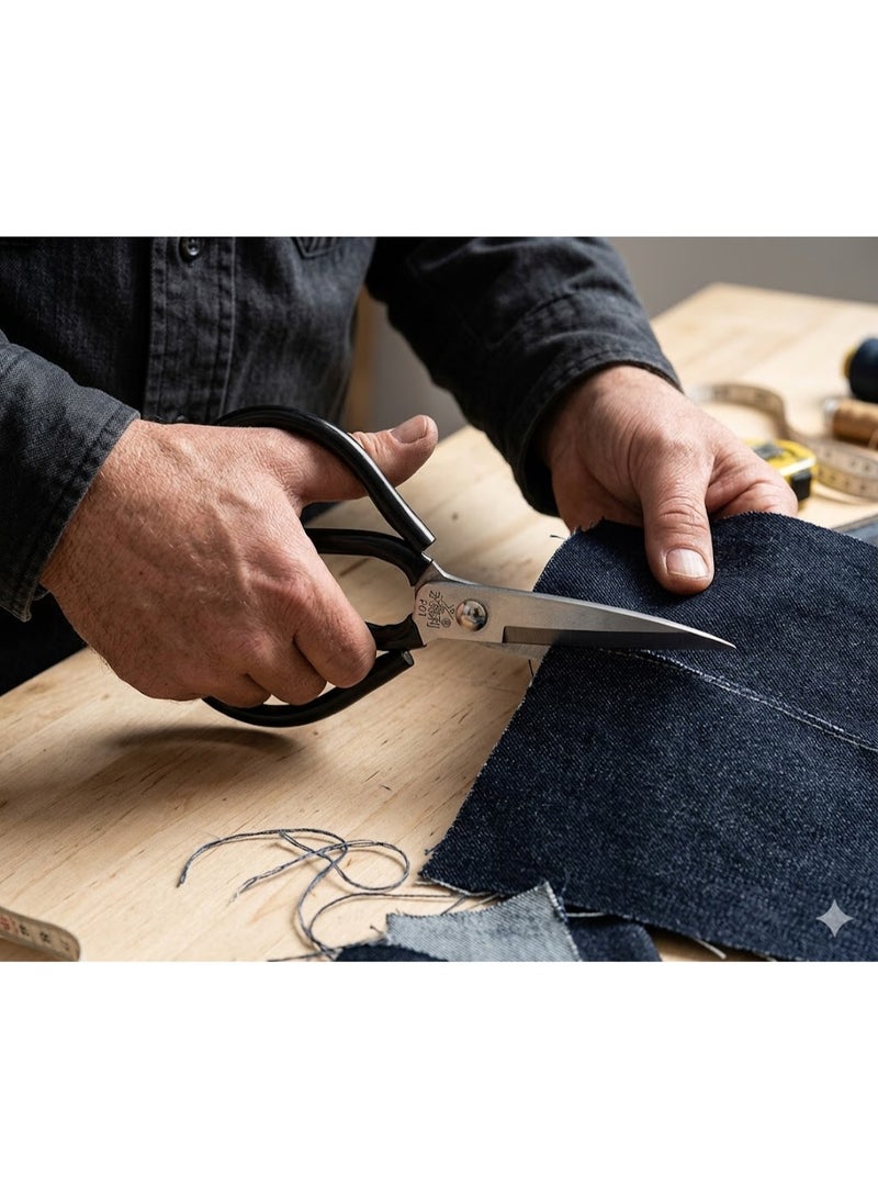 مقص احترافي من الفولاذ المقاوم للصدأ بشفرات حادة ودقيقة للاستخدام المنزلي والمكتبي مقص متعدد الأغراض بمقبض مريح للقص على الورق والقماش والأعمال اليدوية والمهام اليومية - Image 2