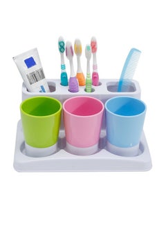 Eslite Toothbrush Toothpaste Holder Stand For Bathroom Storage Organizer  - Image 1
