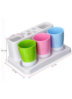 Eslite Toothbrush Toothpaste Holder Stand For Bathroom Storage Organizer  - Image 5