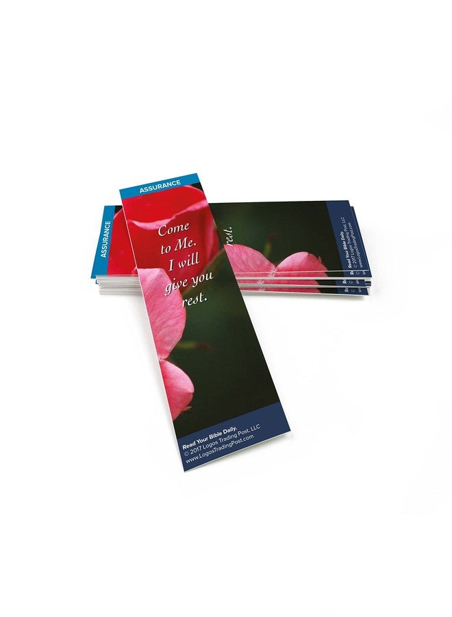 Logos Trading Post Christian Bookmark with Bible Verse, Pack of 25, Assurance Themed, Come to Me, I Will Give You Rest, Matthew 11:28-29 - Image 1