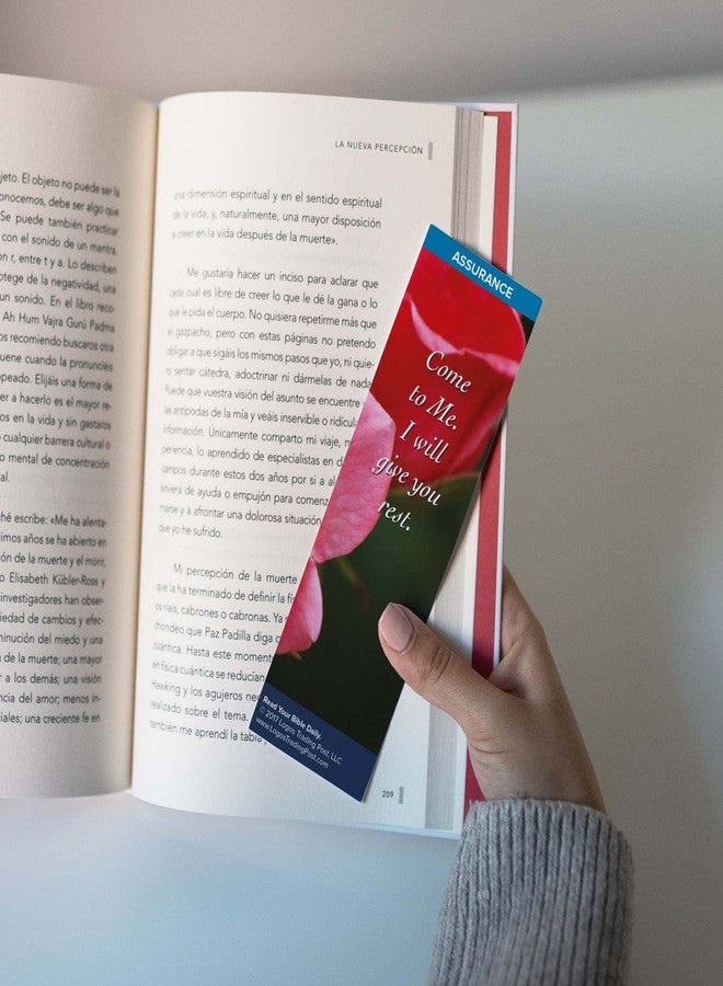 Logos Trading Post Christian Bookmark with Bible Verse, Pack of 25, Assurance Themed, Come to Me, I Will Give You Rest, Matthew 11:28-29 - Image 5