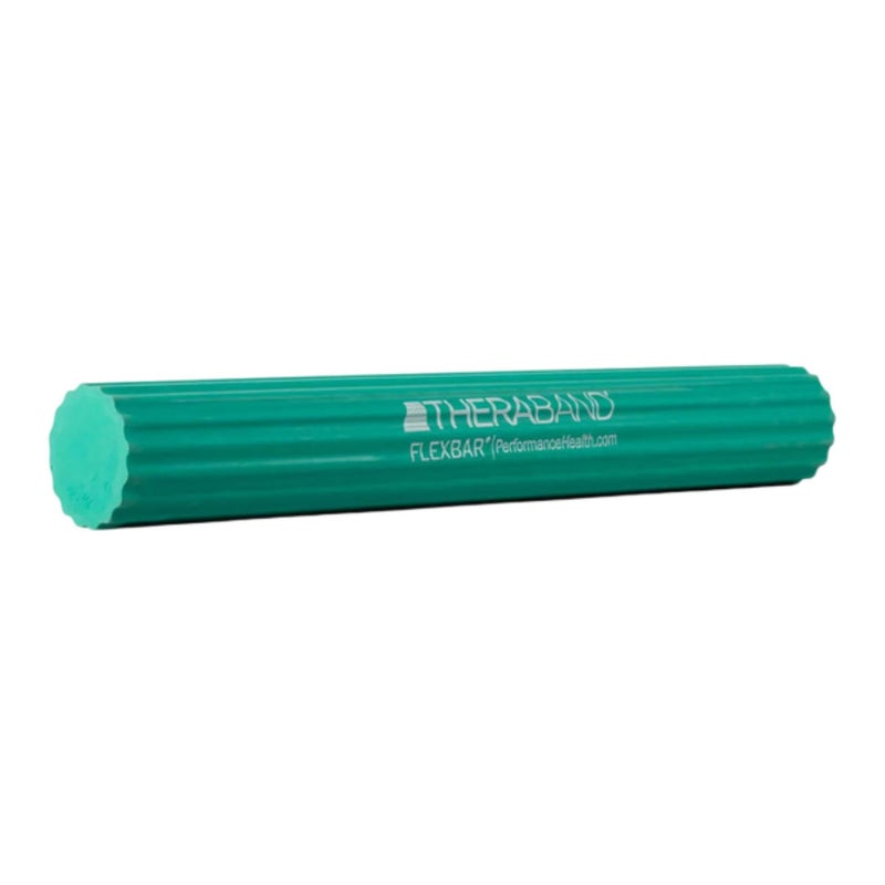 THERABAND FlexBar, Tennis Elbow Therapy Bar, Relieve Tendonitis Pain & Improve Grip Strength, Resistance Bar for Golfers Elbow & Tendinitis, Green, Medium, Intermediate - Image 1