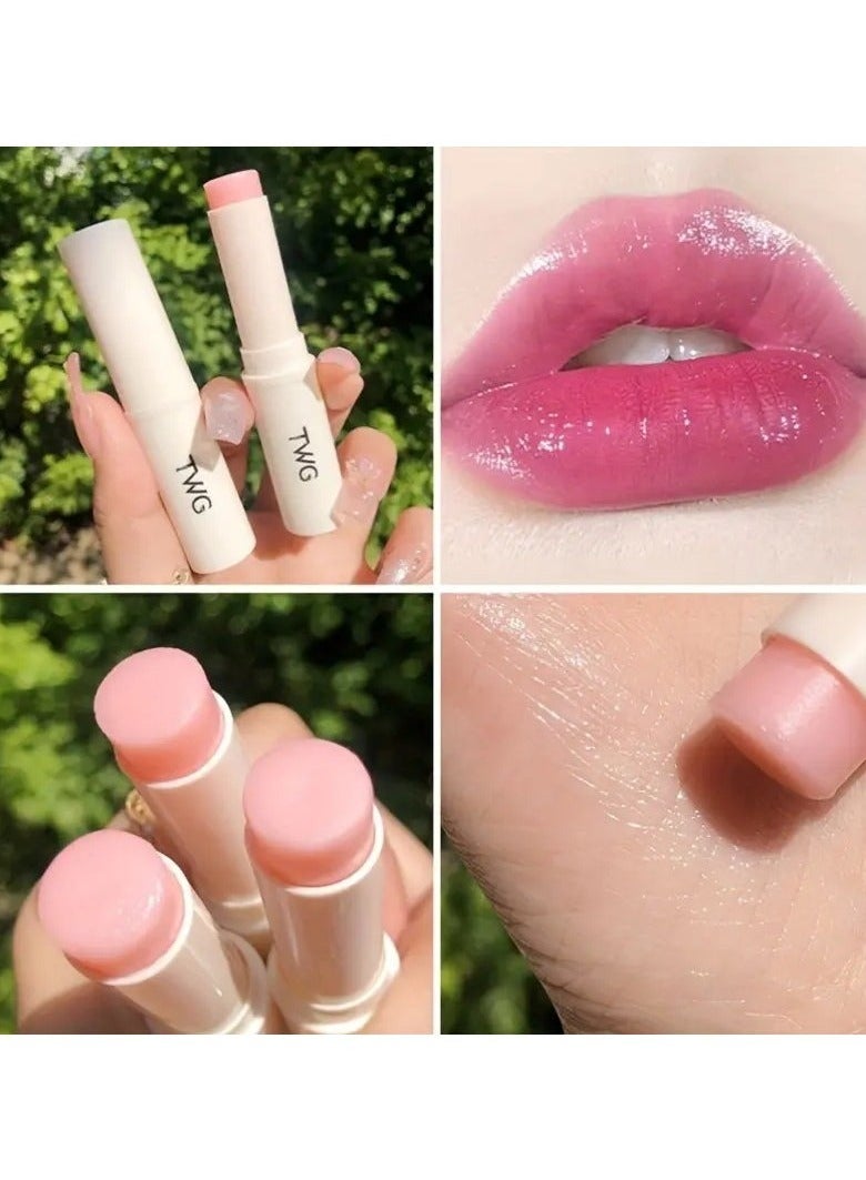 TWG Strawberry Flavored Tinted Lip Balm - Color Changing, Glossy Finish, Moisturizing Paste for All Skin Types, Hydration Boost with Plant Extracts - Image 2