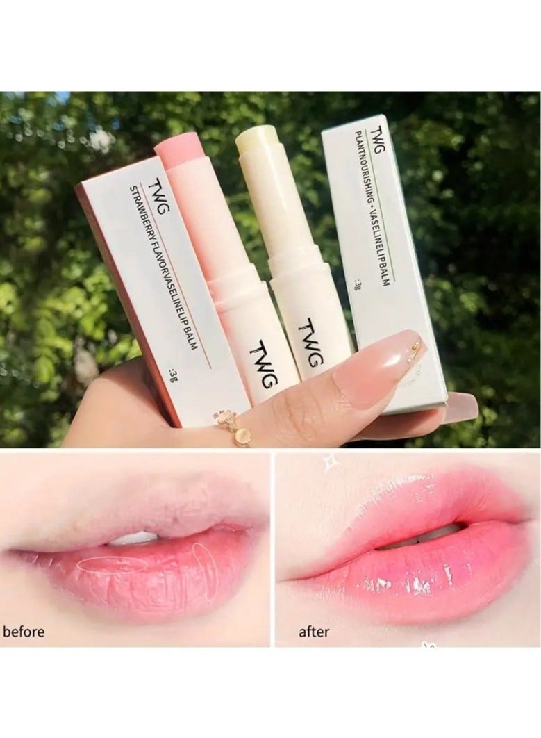 TWG Strawberry Flavored Tinted Lip Balm - Color Changing, Glossy Finish, Moisturizing Paste for All Skin Types, Hydration Boost with Plant Extracts - Image 5