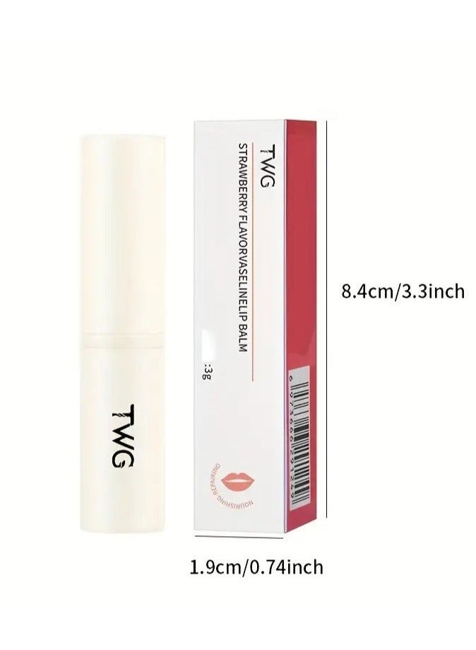 TWG Strawberry Flavored Tinted Lip Balm - Color Changing, Glossy Finish, Moisturizing Paste for All Skin Types, Hydration Boost with Plant Extracts - Image 3