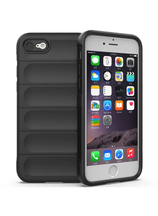 Premium Protection Back Silicone Case Compatible with Iphone 7/8/Se 2020/Se 2022 Magic Shield Shockproof Case with Camera Protection (Black)  - Image 1