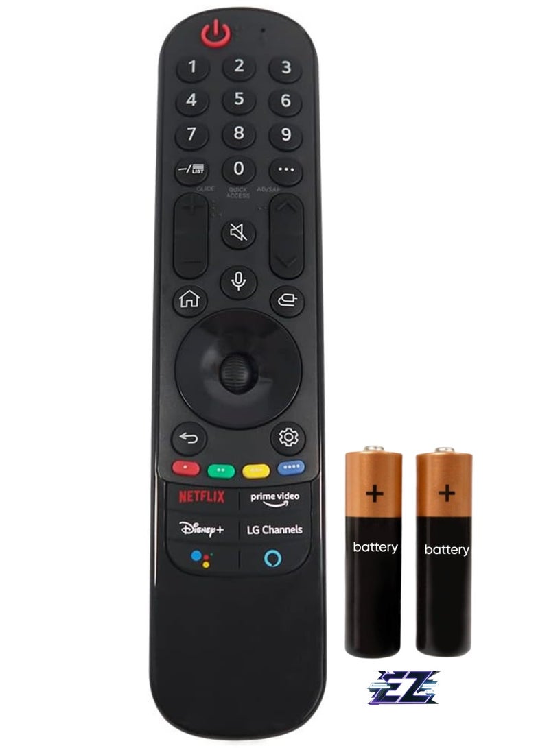ELTRAZONE Replacement Voice Remote Control AN-MR21GA for LG Smart TV OLED65C1PUB 65 C1 Series 4K OLED (2021) with Netflix Prime Video Disney+ LG Channels Buttons (MR21GA Channels) with battery - Image 1