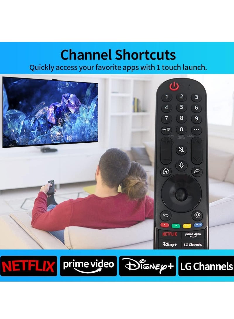 ELTRAZONE Replacement Voice Remote Control AN-MR21GA for LG Smart TV OLED65C1PUB 65 C1 Series 4K OLED (2021) with Netflix Prime Video Disney+ LG Channels Buttons (MR21GA Channels) with battery - Image 4
