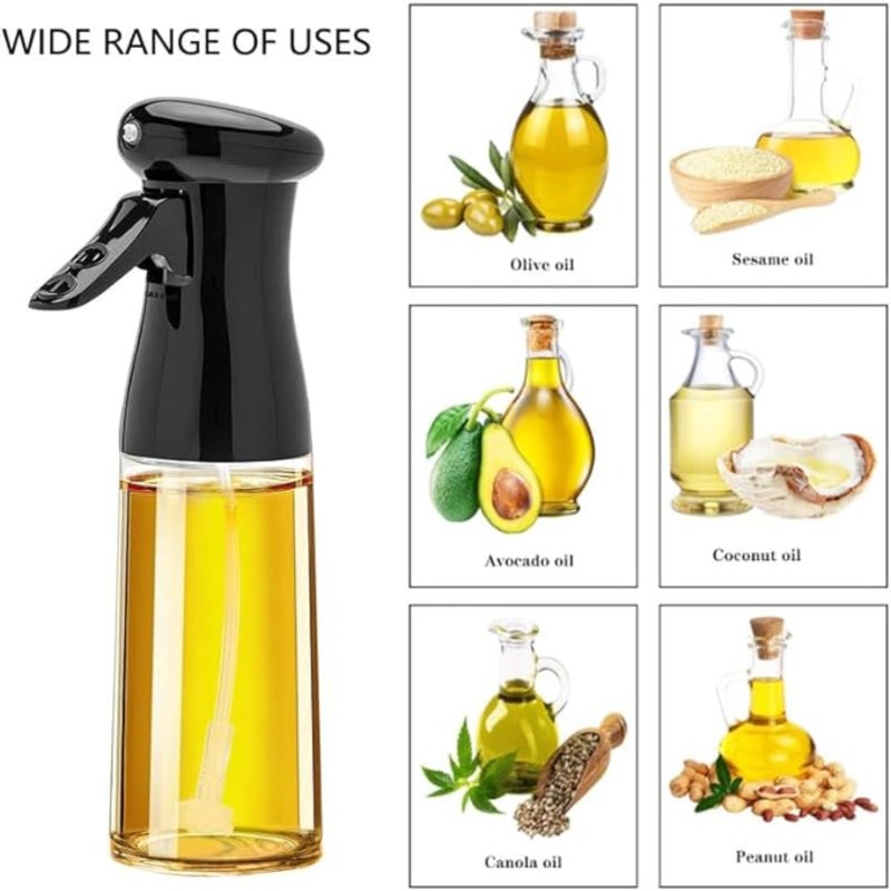 Glass oil vinegar spray bottle kitchen cooking oil seasoning spray  black - Image 5
