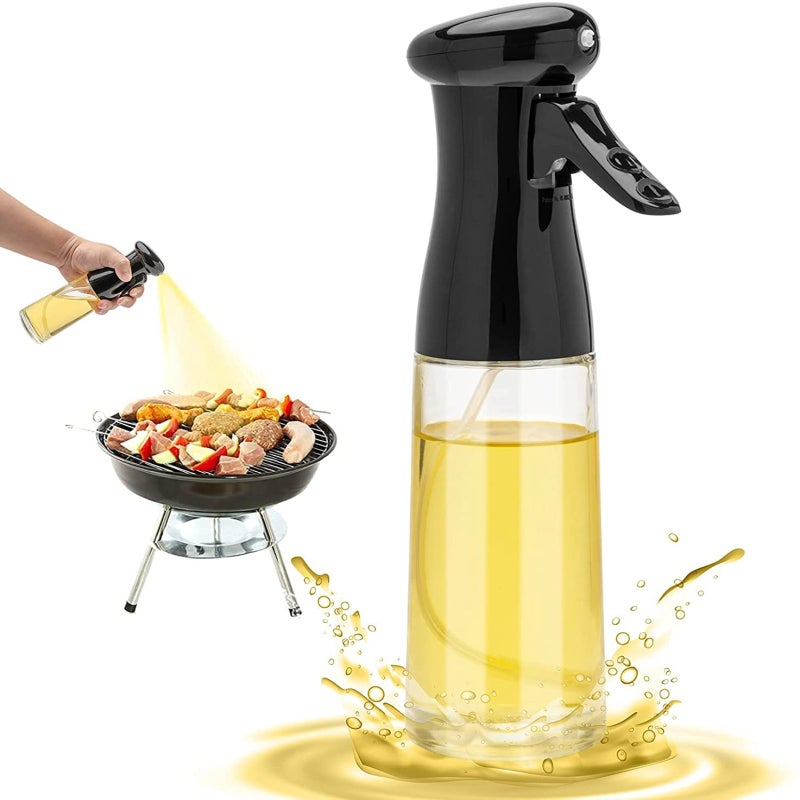 Glass oil vinegar spray bottle kitchen cooking oil seasoning spray  black - Image 1