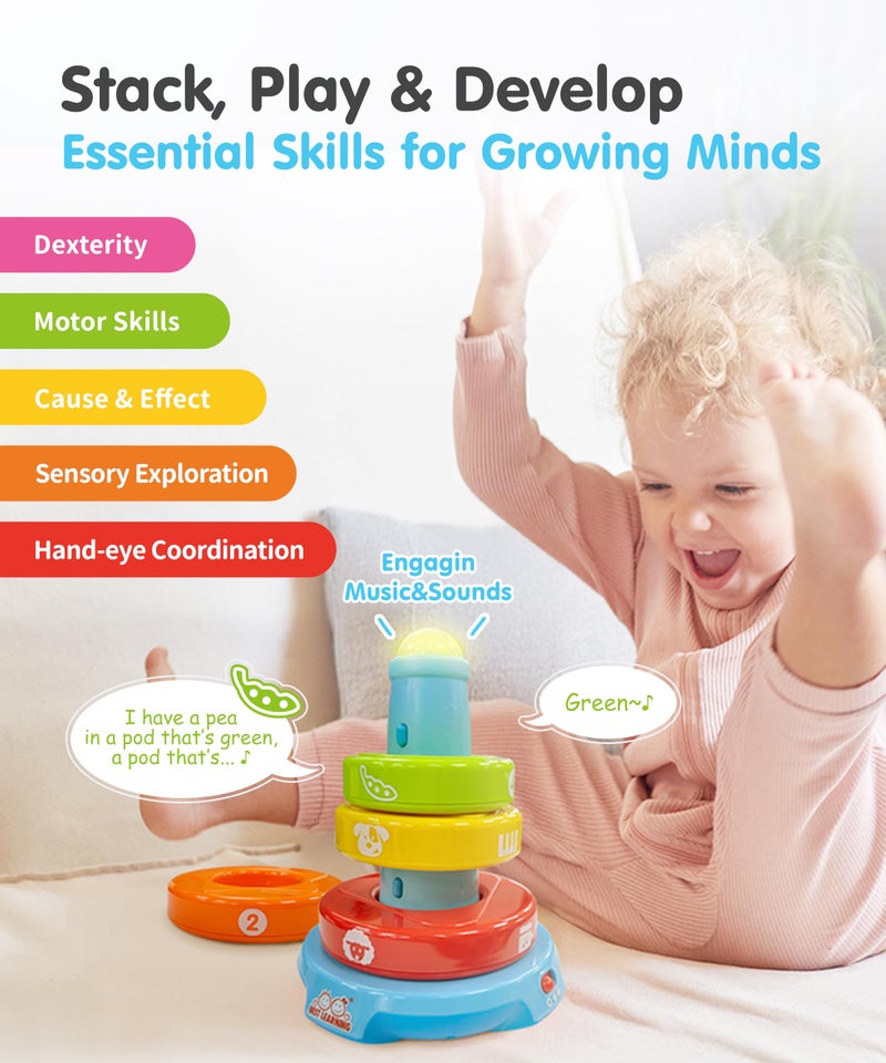 BEST LEARNING Stack & Learn - Developmental Educational Activity Stacking Toy for 6 or 9 Month Old Baby Toys and Up | First 1 Year Boy Girl Gifts for Birthday Gift - Image 3
