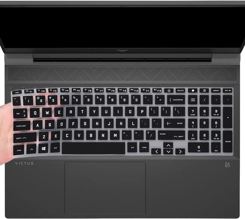 Raya غطاء حماية لوحة المفاتيح السيليكوني لجهاز HP Victus 15 [سلسلة 15-FA 15-FB] (15.6 بوصة) و HP Victus 16 (16.1 بوصة) لأجهزة الألعاب (أسود) - Image 3