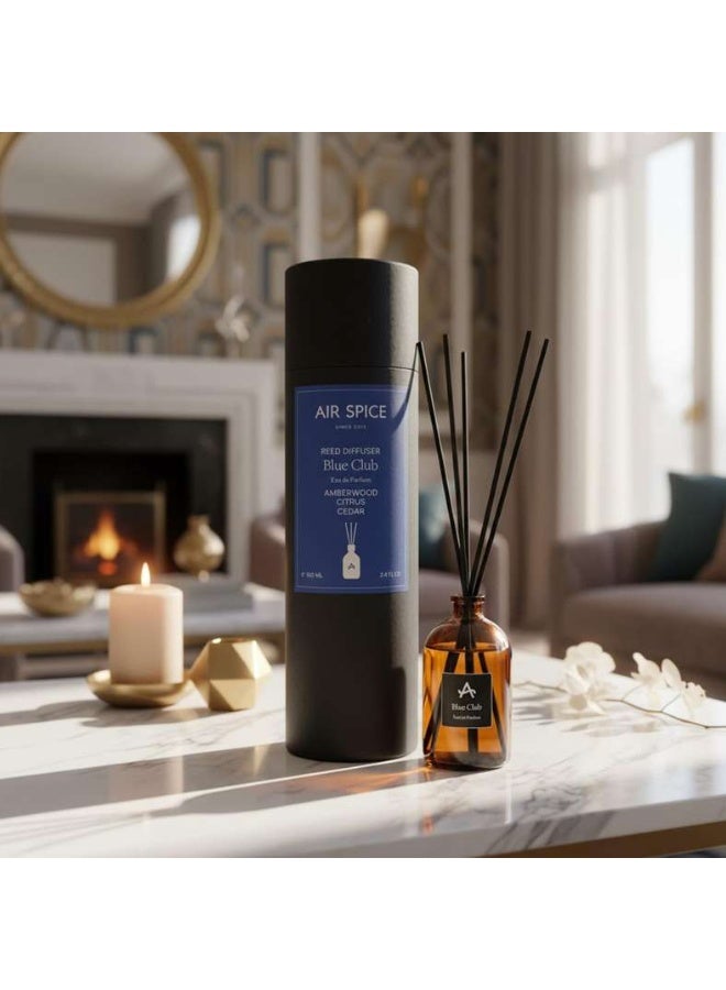 Pan Home Air Spice Blue Club Reed Diffuser 100ml - Blue - Image 1