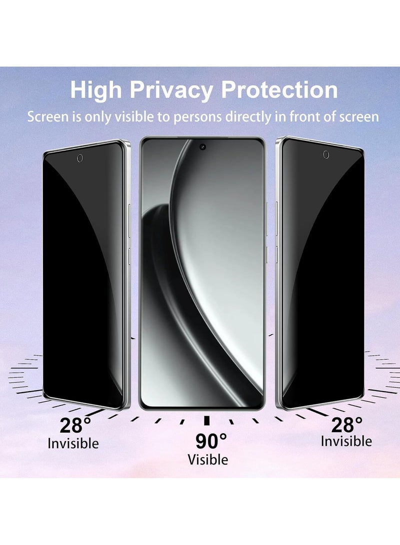 general [2 Pack] Privacy Screen Protector Compatible with Realme GT 6/Realme GT 6T with [2 Pack] Rear Camera Lens Protector, Anti-Spy Tempered Glass Film, Anti-Scratch, Bubble-Free - Image 2