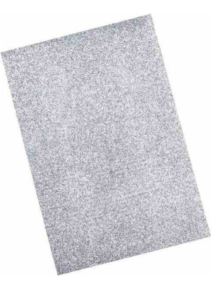 Ticon Glitter Adhesive Eva 20 x 30 cm A4 10's Silver 