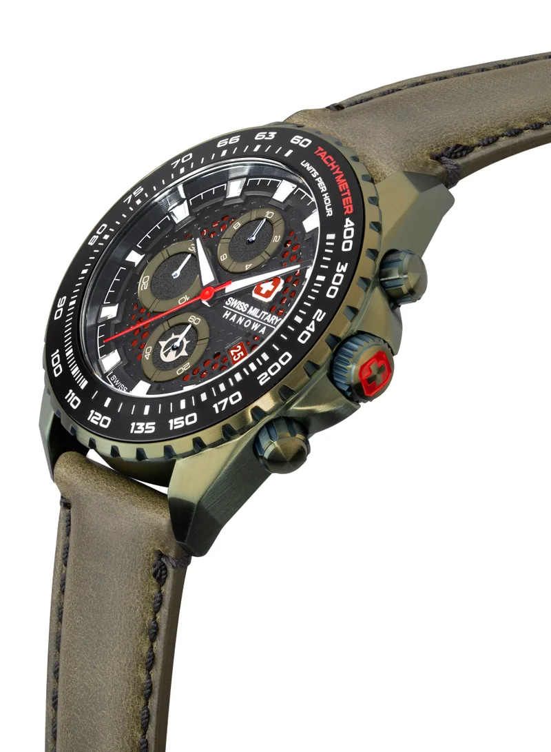 SWISS MILITARY HANOWA Men's Swiss Military SMWGC2102290 Men's Analogue Quartz Watch with Leather Strap…