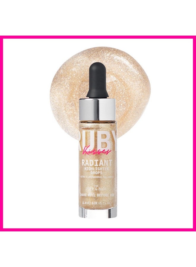 روبي كيسيز مكياج هايلايتر سائل لامع من روبي كيسز، مُضيء ناعم للوجه والجسم، بتوهج طبيعي ولمعان ندى للبشرة (تشامبانج) - Image 3