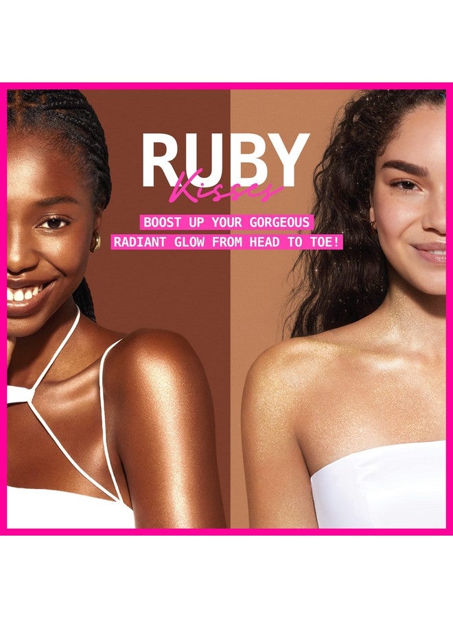 روبي كيسيز مكياج هايلايتر سائل لامع من روبي كيسز، مُضيء ناعم للوجه والجسم، بتوهج طبيعي ولمعان ندى للبشرة (تشامبانج) - Image 5