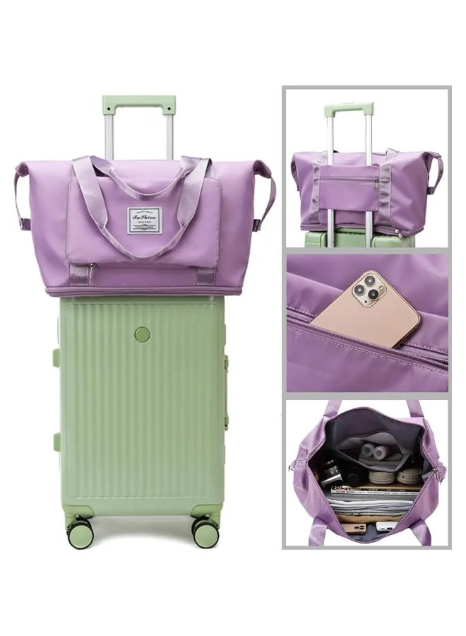 شنطة سفر دفل دو جونس مقاومة للماء قابلة للطي، متوسطة - بنفسجي - Image 2